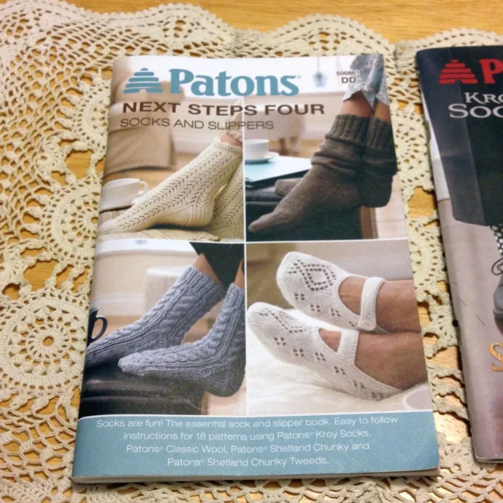 Patons socks, skipper and kroy socks knitting instruction crafts  booklets